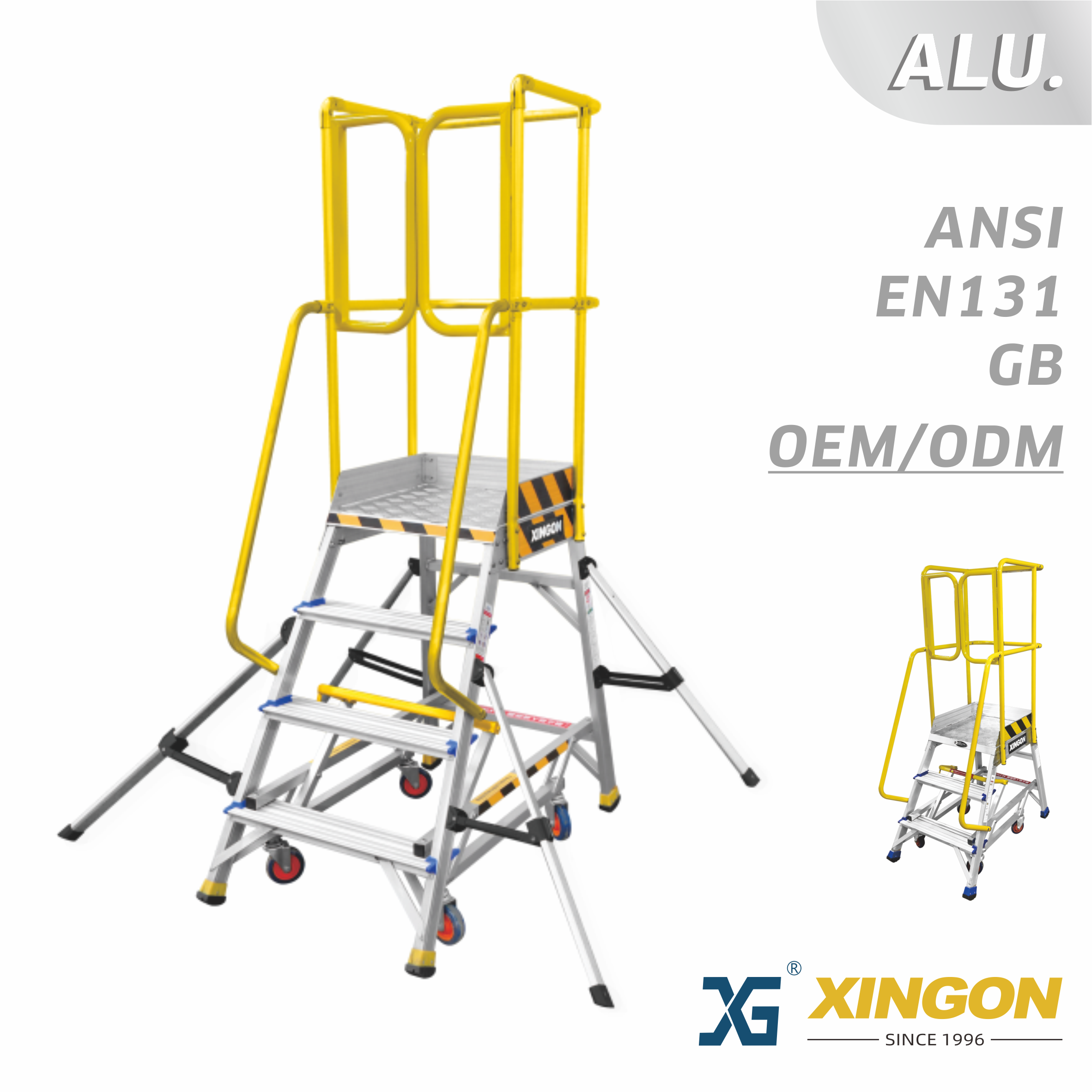 XG-358A Échelle de plate-forme en aluminium
