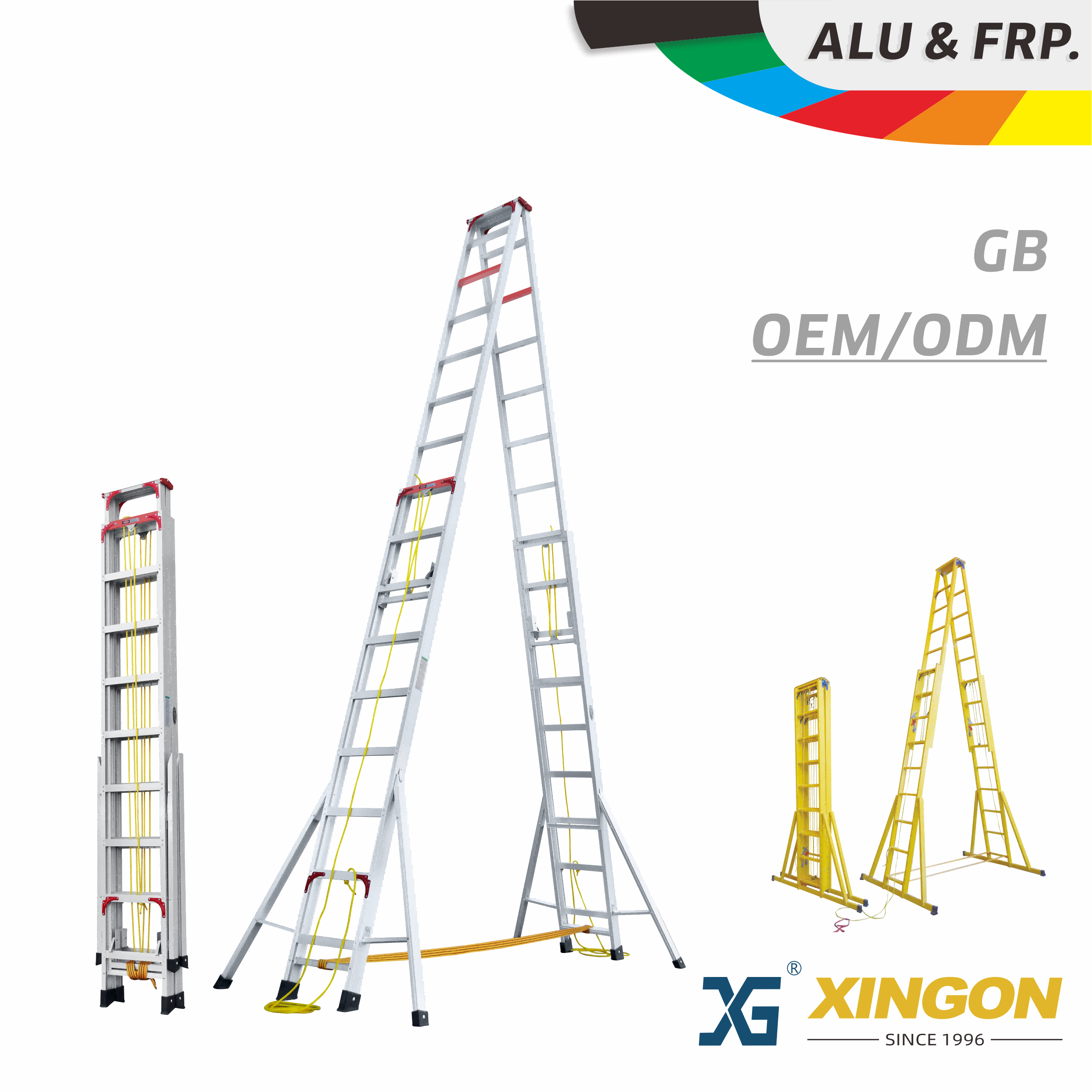 XG-108A/F 【Alluminio/Fibra di vetro】 Estensione doppia scala laterale