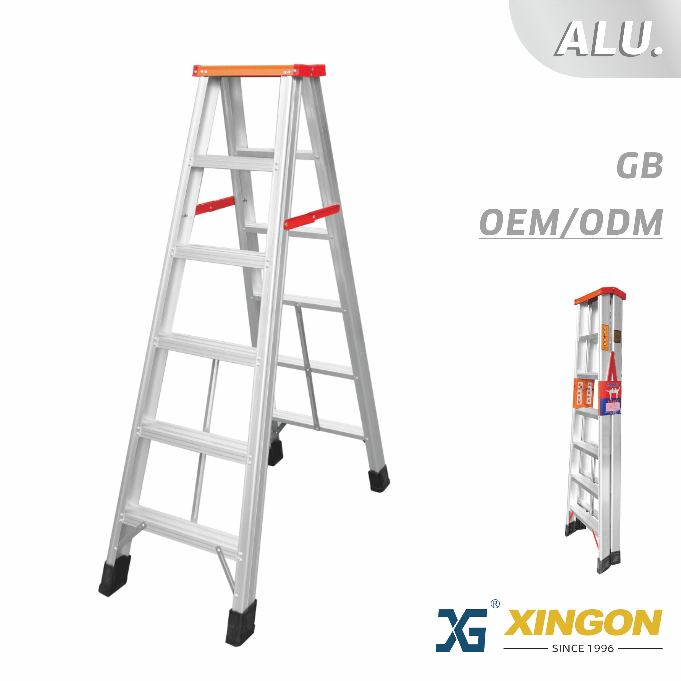 XG-103B/C 【ALUMINIUM】 Échelle double face (usage intensif)