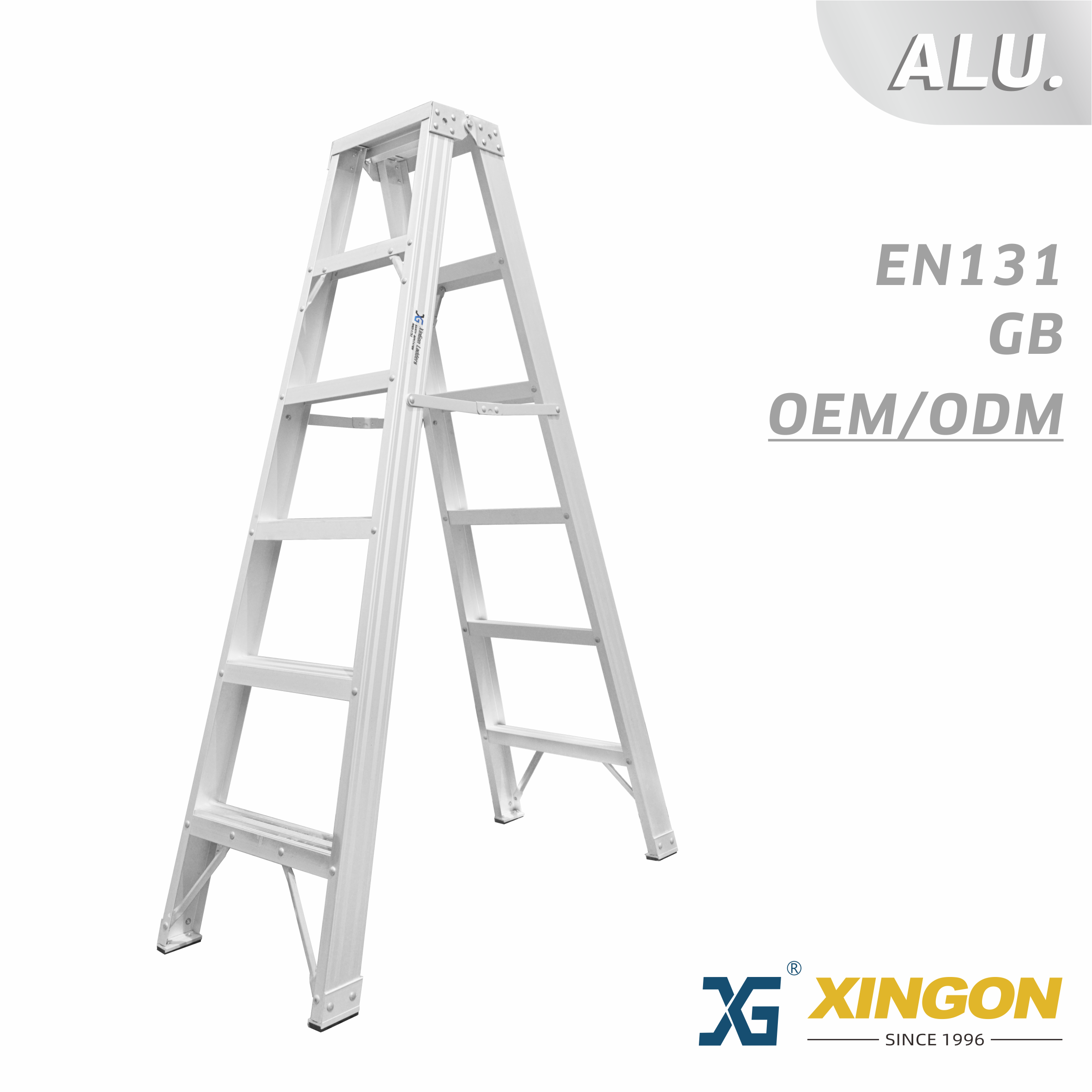 XG-106A 【АЛЮМИНИЙ】 Двусторонняя лестница (утолщение и клепка)