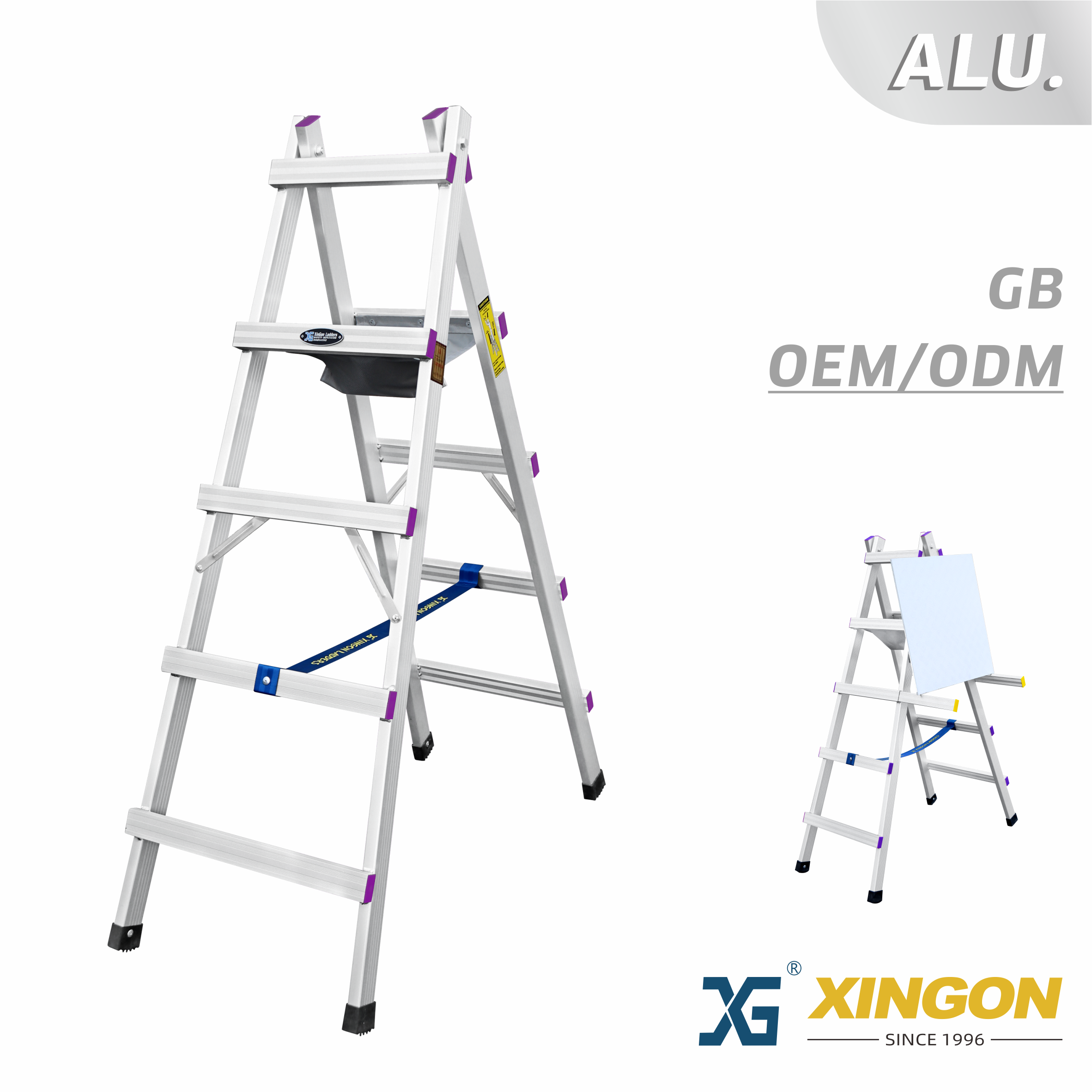 XG-123A/T 【АЛЮМИНИЙ】 Шагающая стремянка