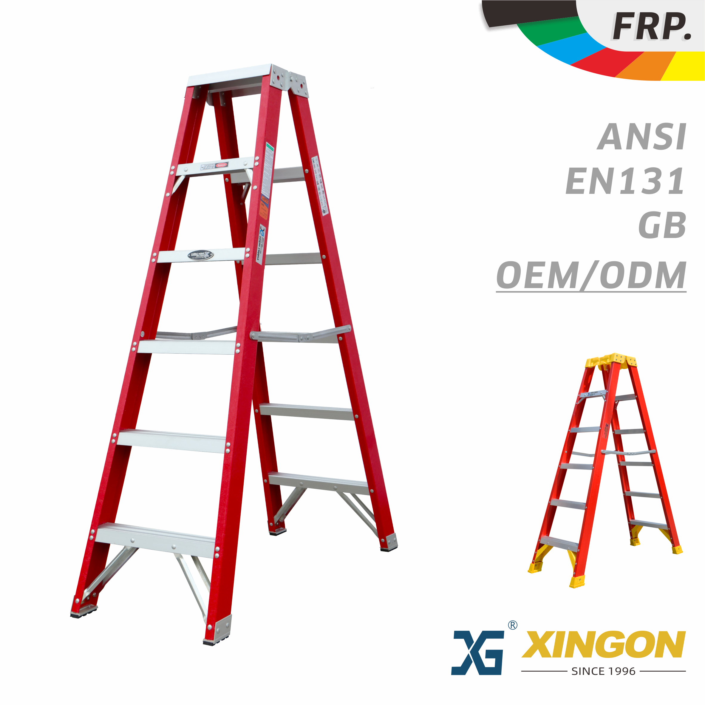 XG-107A/T 【FIBRE DE VERRE】 Échelle double face