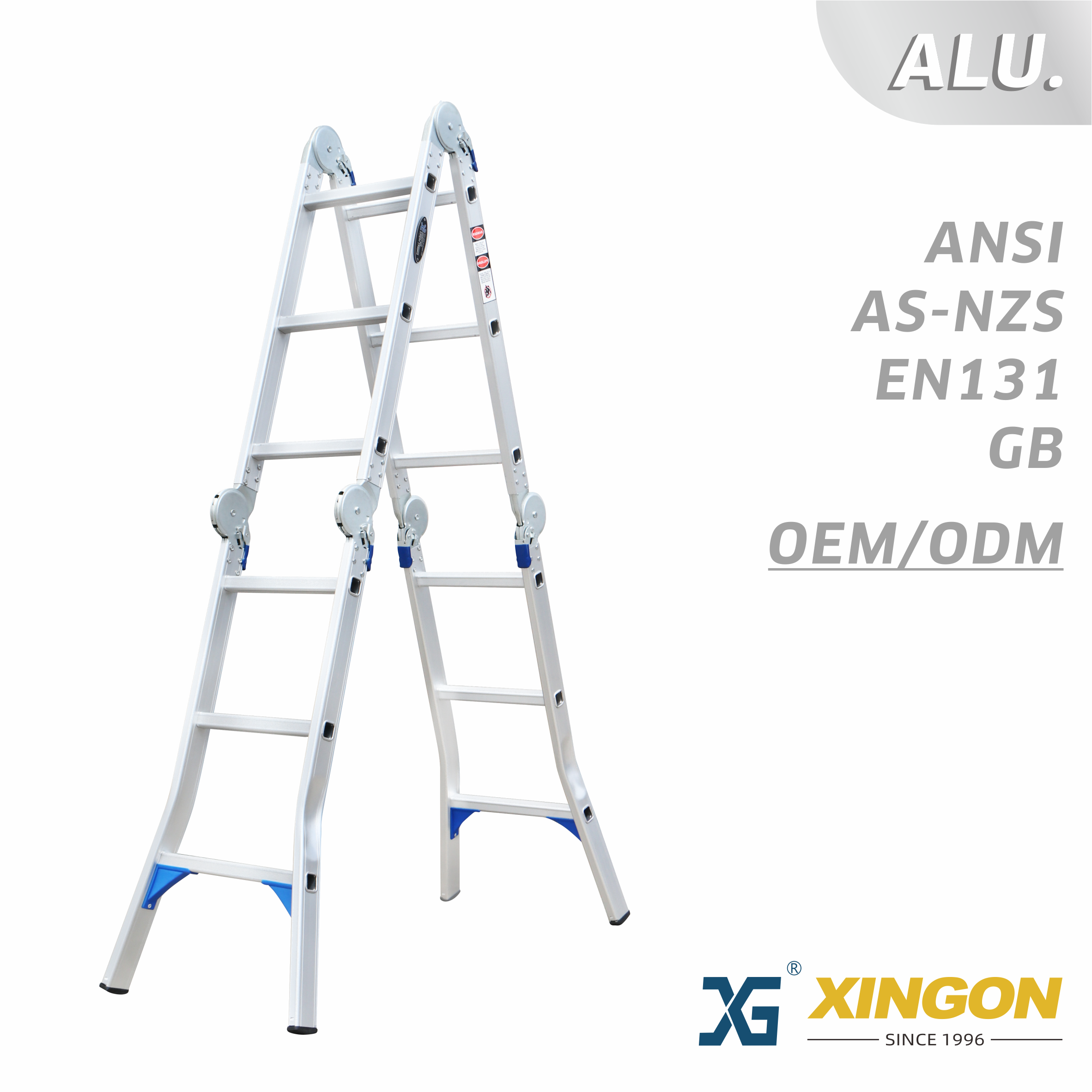 XG-115B 【ALUMINUM】 Multi-purpose Folding Ladder