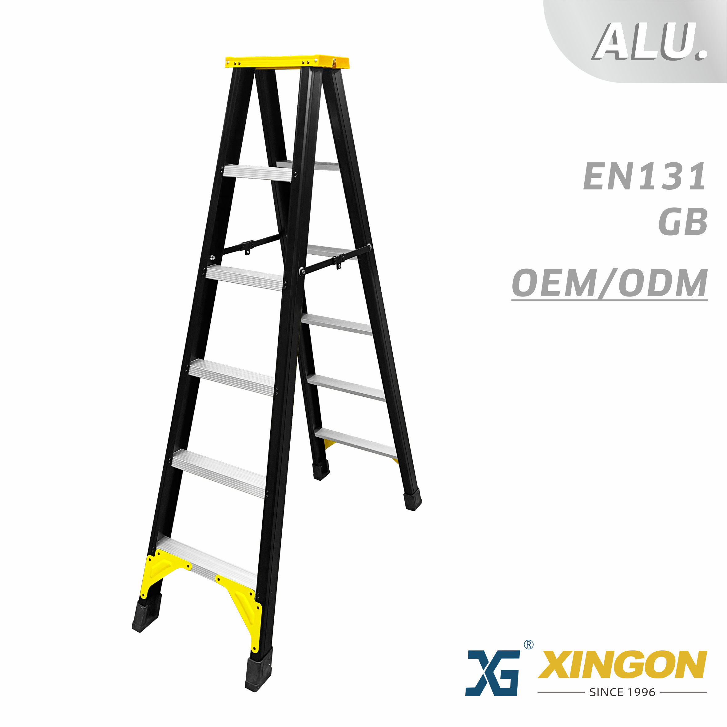 XG-323A 【ALLUMINIO】 Scaletta nera per uso domestico