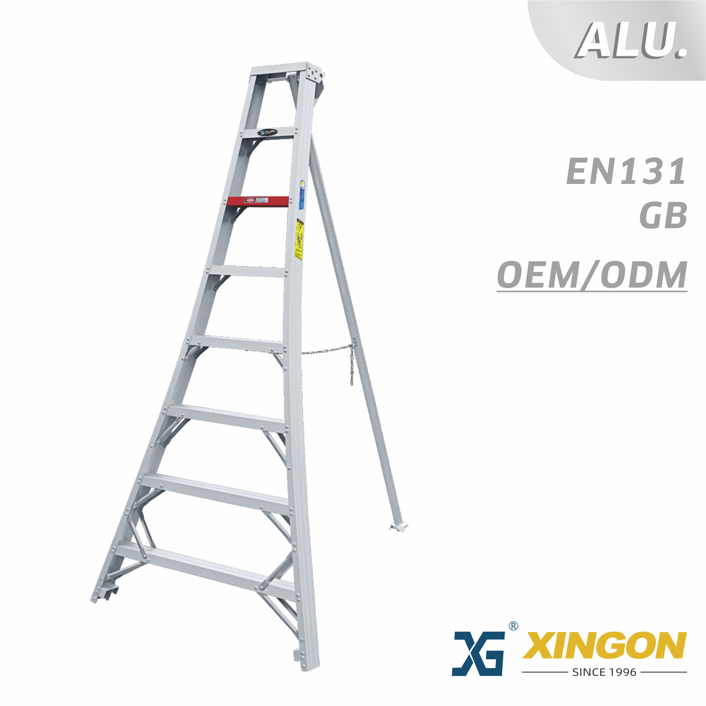XG-136A 【ALLUMINIO】 Scala treppiede / Scala da giardino
