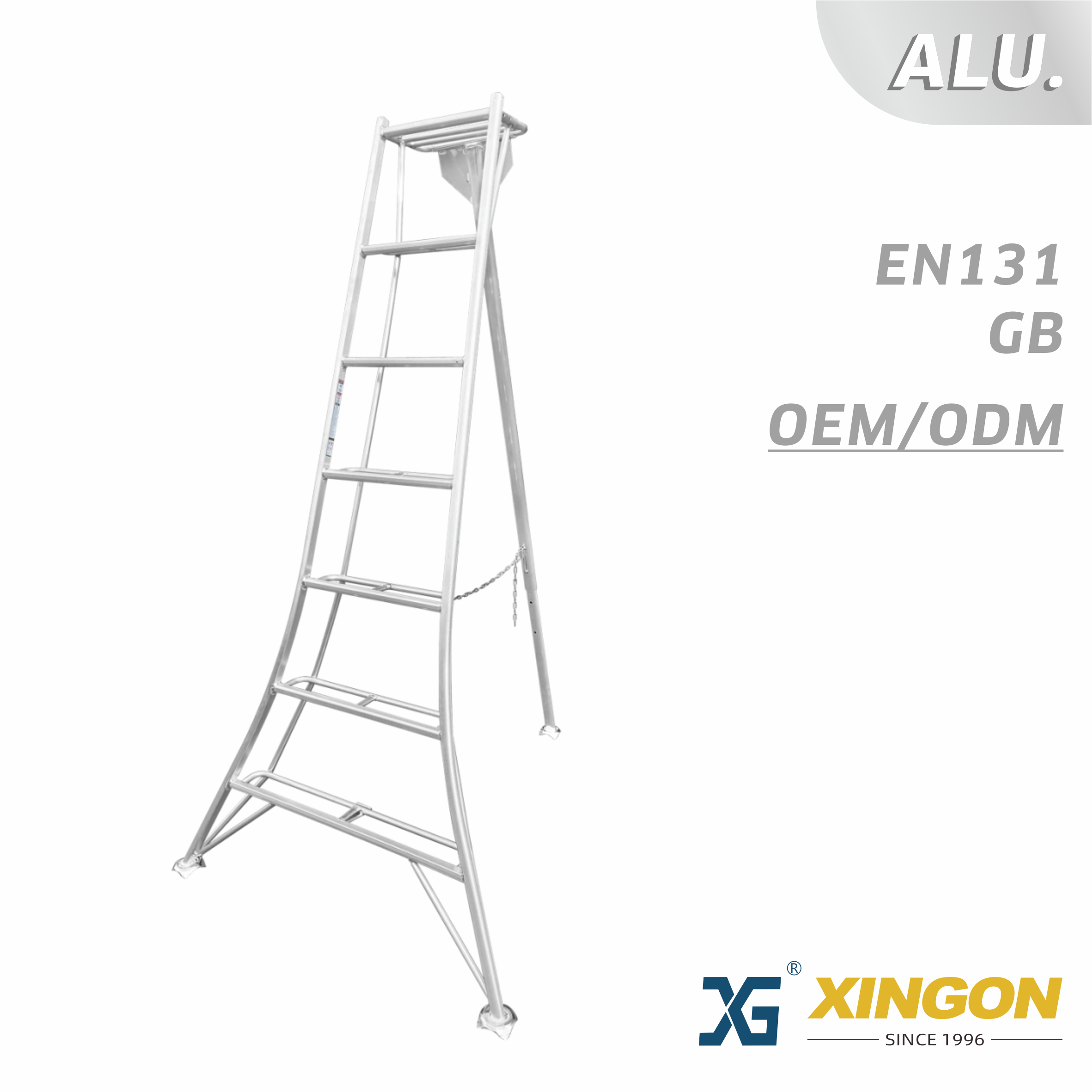 XG-136G 【ALLUMINIO】 Scala treppiede / Scala da giardino
