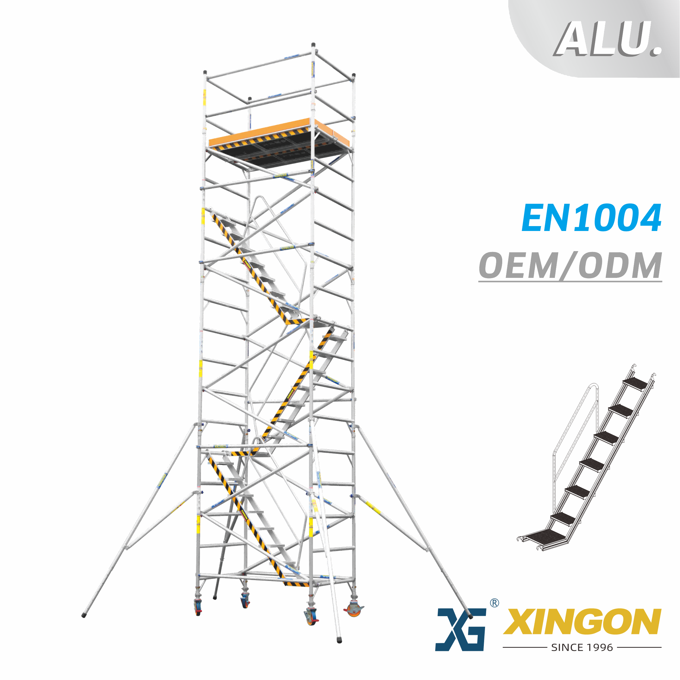 XG-178SS 【ALUMINIUM】 Échafaudage d'escalier