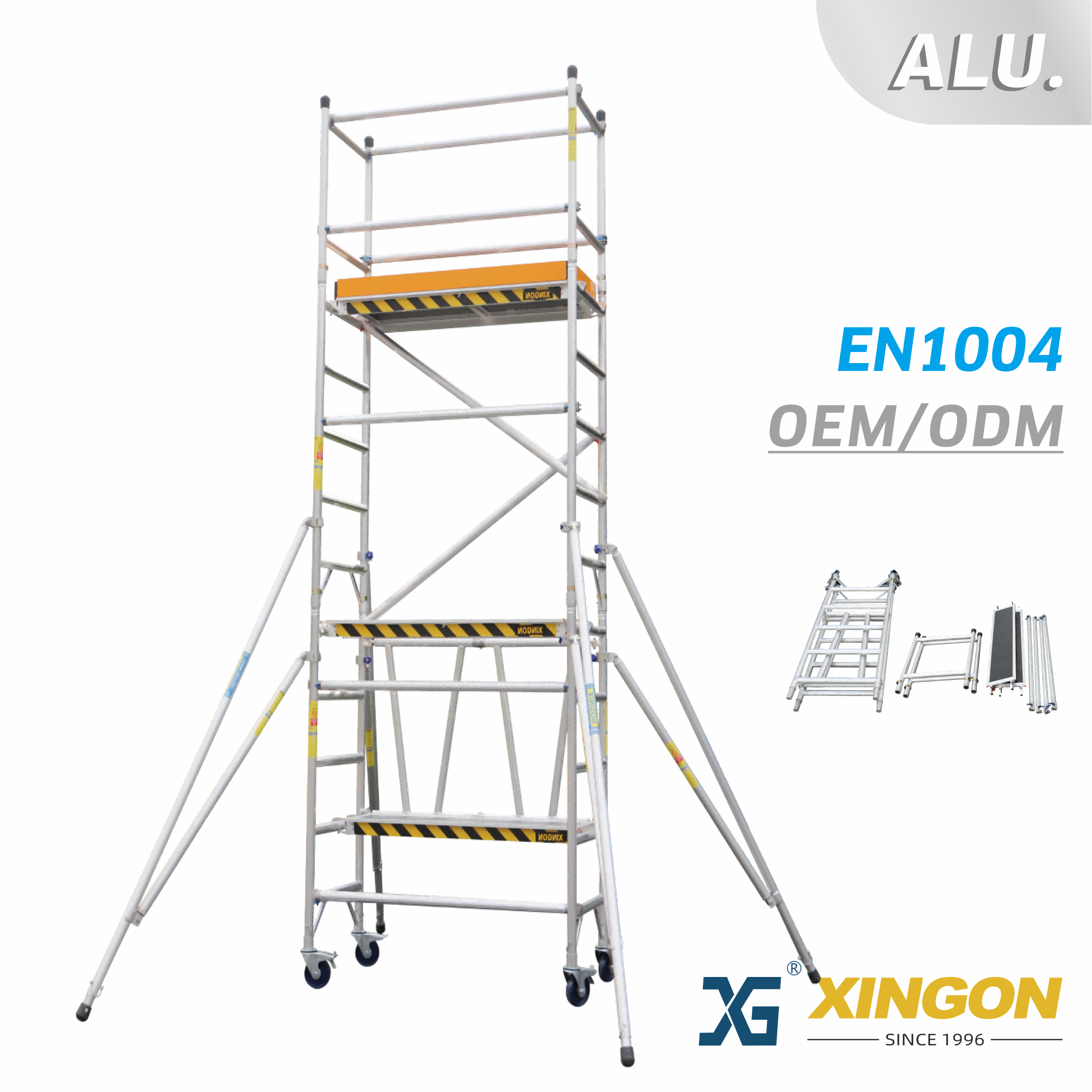 XG-175A 【ALLUMINIO】 Trabattello pieghevole multiuso