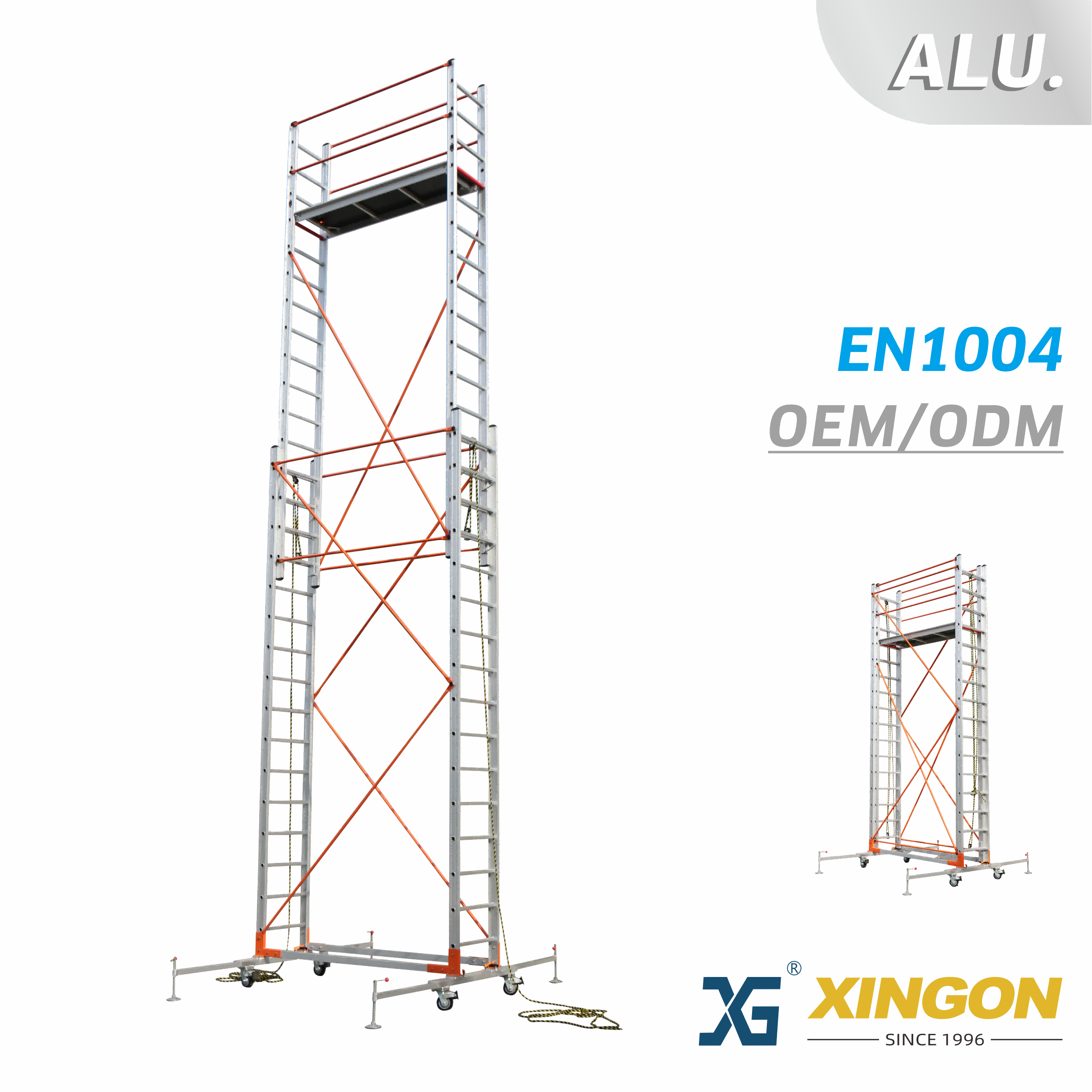 XG-179S 【ALLUMINIO】 Sollevamento scala con piattaforma mobile