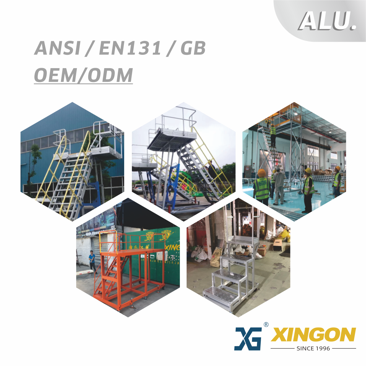 XG-151D 【ALLUMINIO】 Scala per piattaforma（Stile personalizzato）