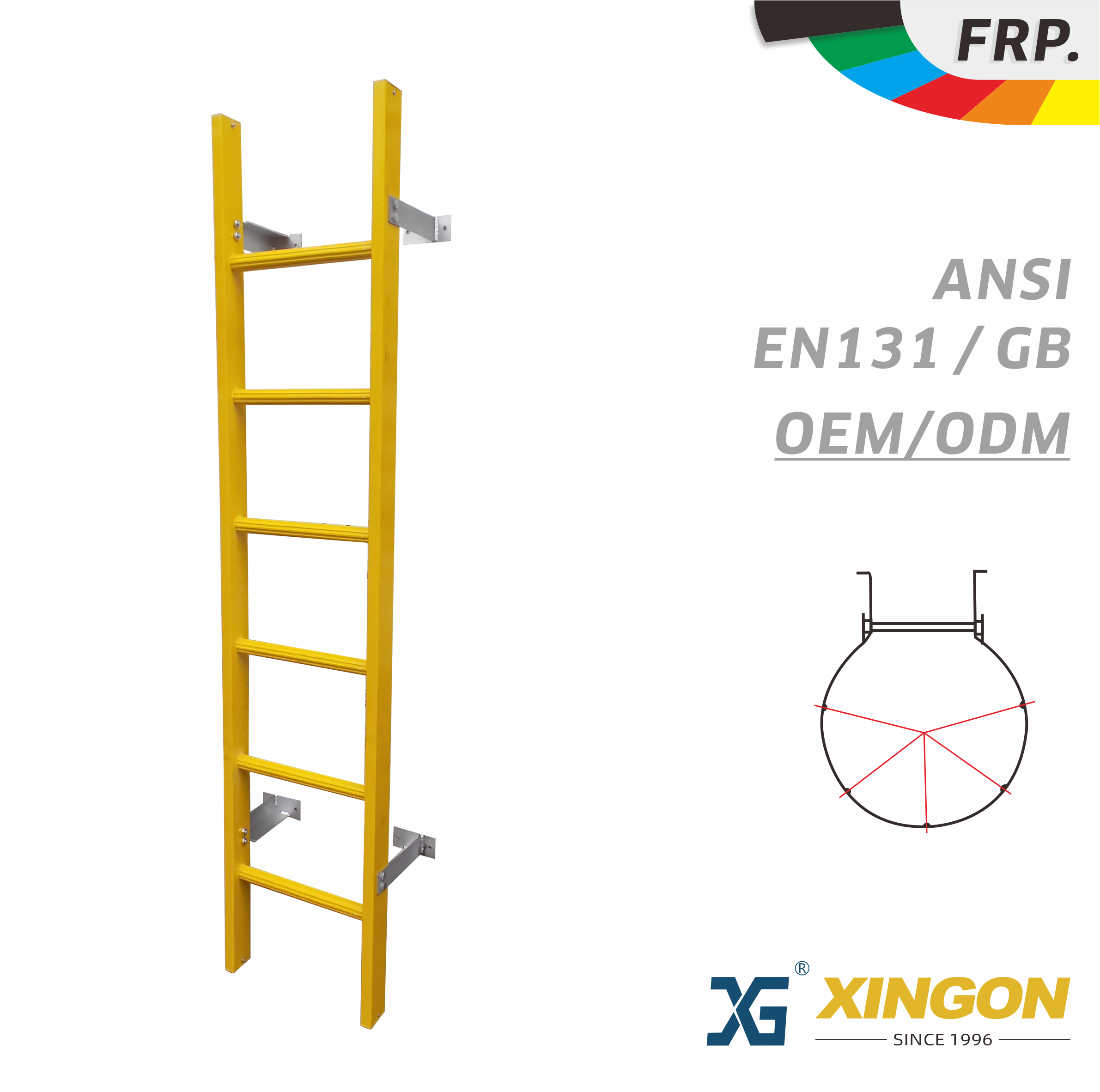 China XG-111F 【FIBERGLASS】 Cat Ladder / Cage Ladder manufacturer