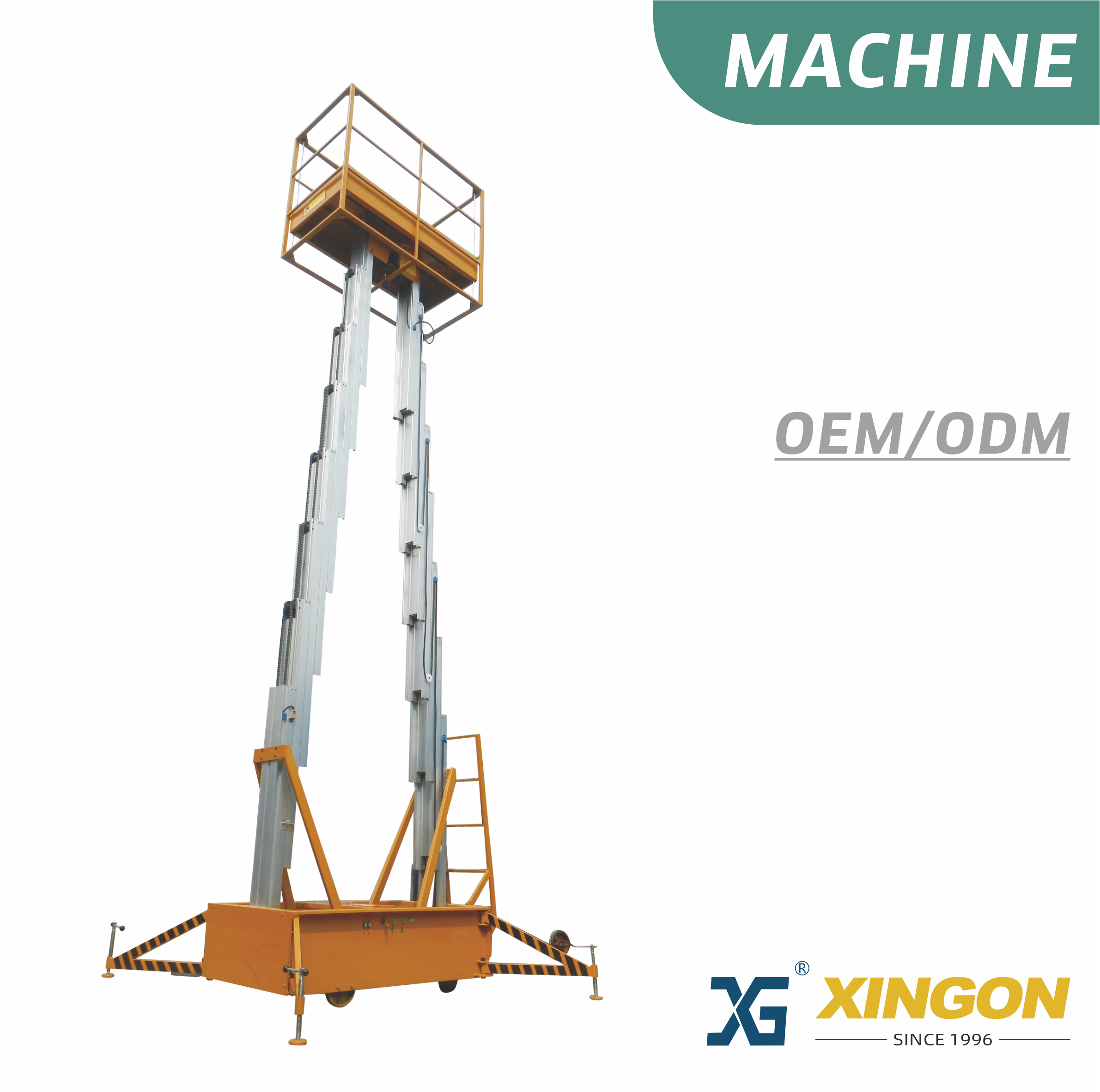 XG-182 【PER ARRAMPICARE E SOLLEVARE】 Piattaforma elevatrice idraulica a due montanti