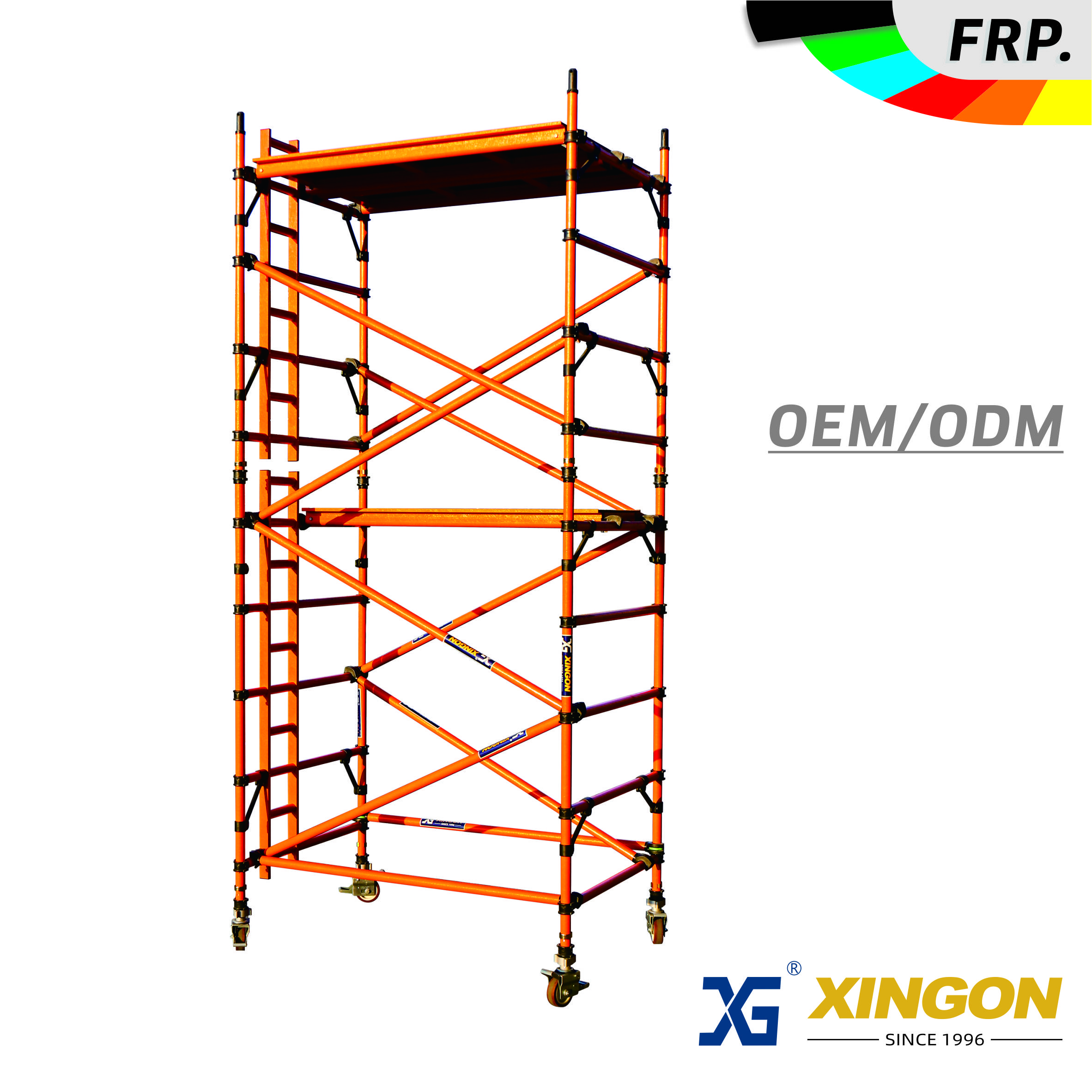 XG-178SF 【FIBRE DE VERRE】 Cadre de tour/échafaudage isolé en fibre de verre mobile