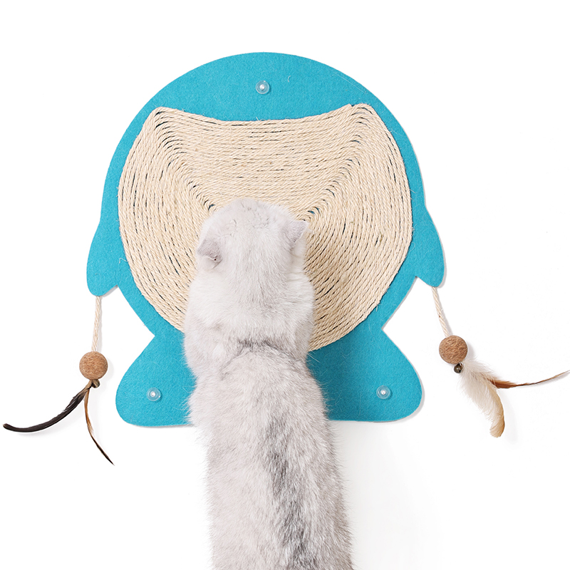 Cat Scratcher Cat Scratching Pad Lounge Bed, Durable Recyclable Sisal Hemp no Scraps Funny Toys Scratch Board.