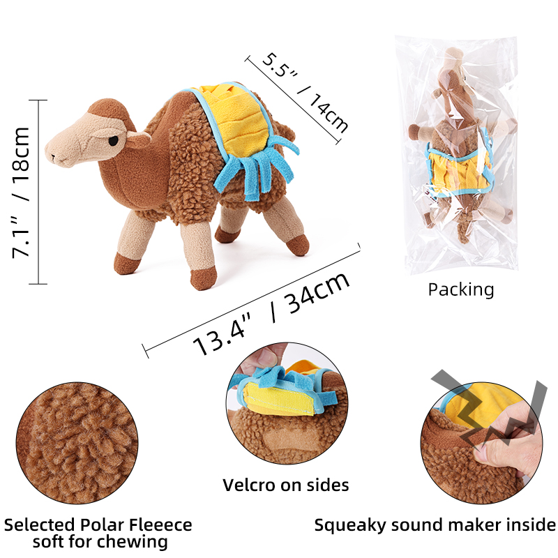 Camel shape design high quality dog snuffle toy wholesale custom dog puzzle toys manufacturer