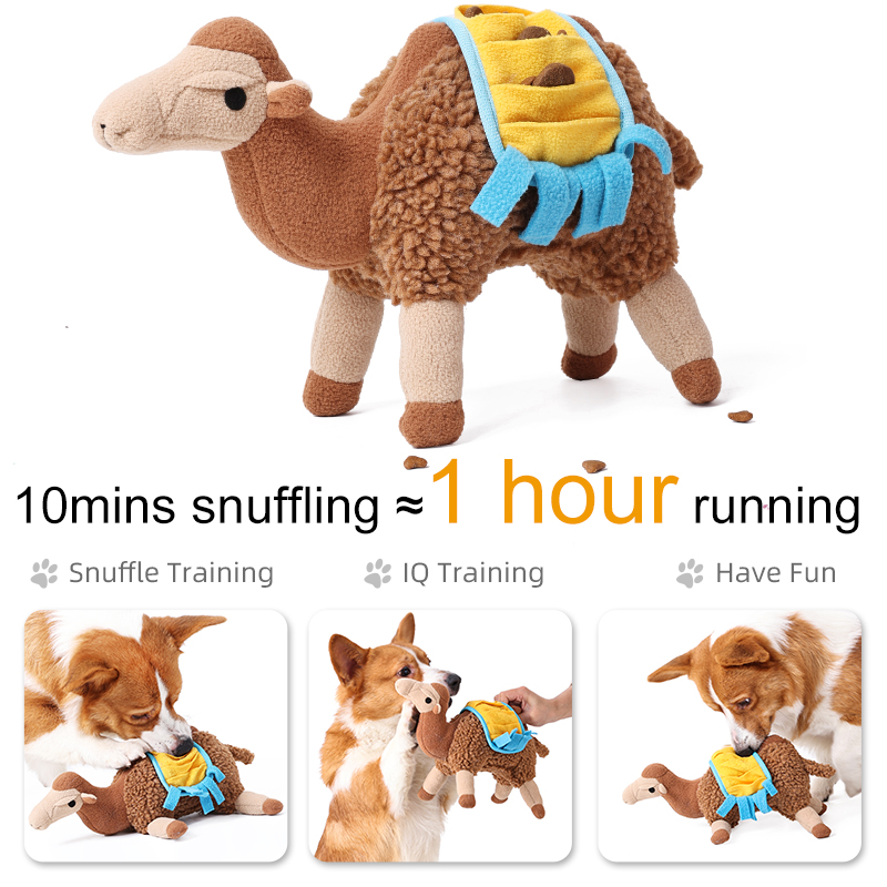 Camel shape design high quality dog snuffle toy wholesale custom dog puzzle toys manufacturer