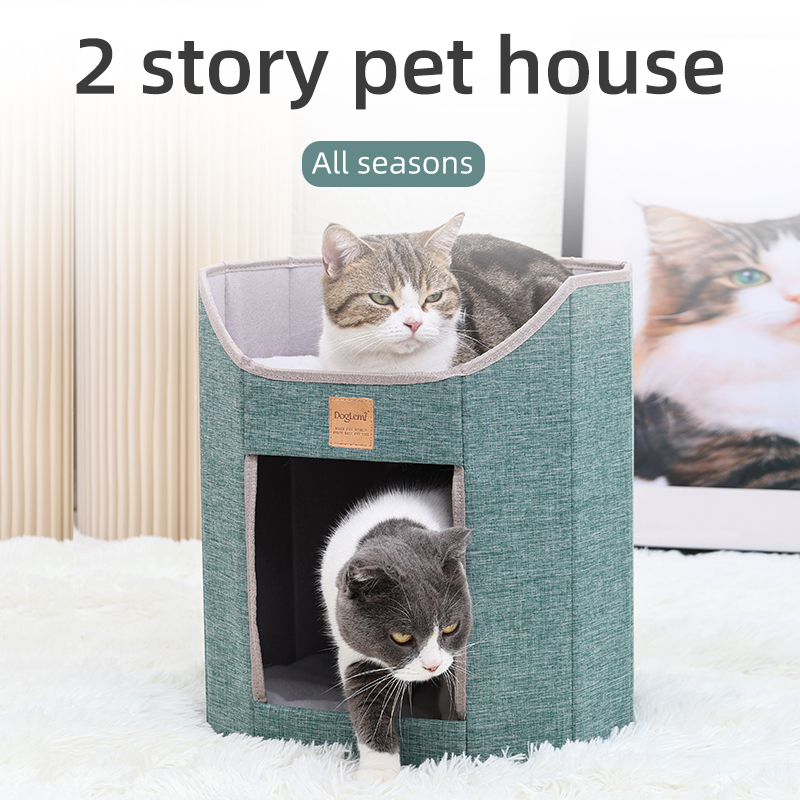 Two-color selection double-layer four-season folding cat litter