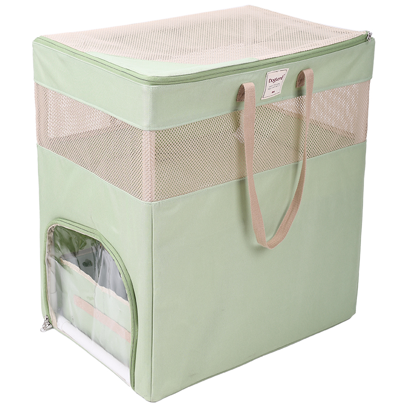 Von der Fluggesellschaft zugelassene Transportbox für Hunde und Katzen, Reisetasche für das Auto, 2 Ebenen, tragbare Transportbox für Haustierausstellungen, Zwinger, Katzentransportbox mit Katzentoilette