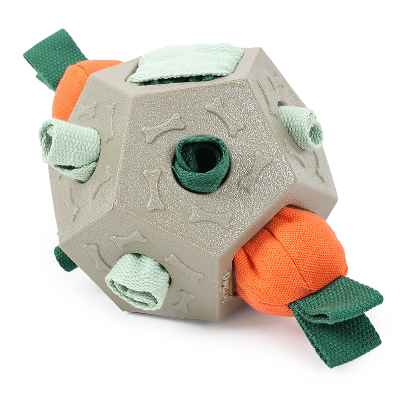 Многофункциональный собачий мяч с морковными игрушками | TPR Traking Dispensing IQ Training Toy