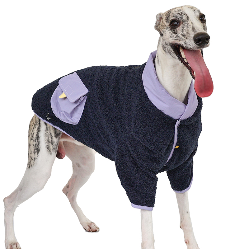 Doglemi Luxury Style Soft Skin-Friendly Vintage Style Dog Jackets Winter Pet Clothes Dog Coat with Pocket for Outdoor Walking