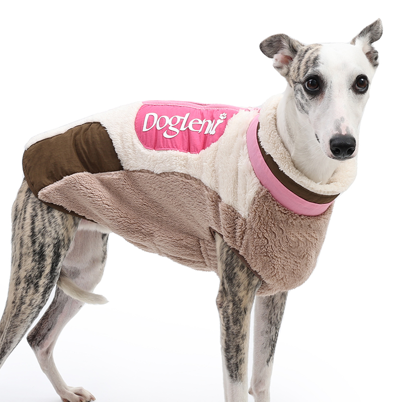 Chaqueta elegante para perros de estilo lujoso directo de fábrica, chaqueta portátil de terciopelo de neón para perros para caminar al aire libre