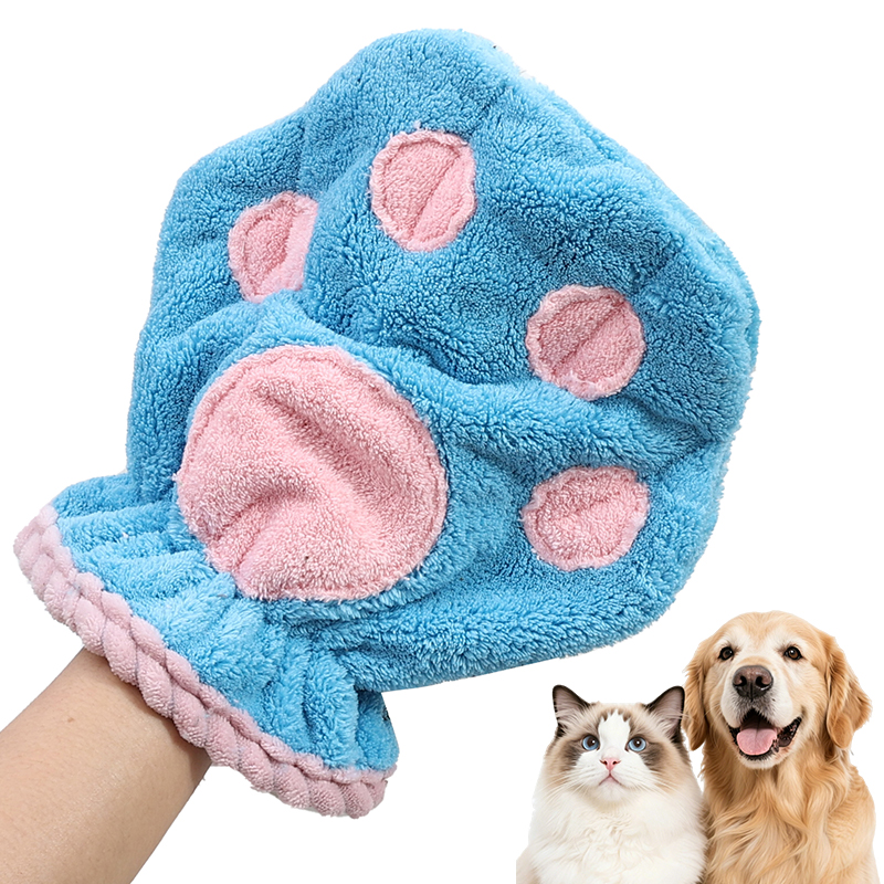 Gants de toilettage pour animaux de compagnie, moelleux, accrocheurs, direct d'usine, produits de toilettage professionnels pour animaux de compagnie, pour un usage quotidien
