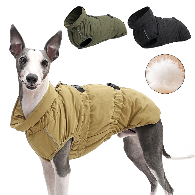 Style de luxe, ajustement confortable, facile à mettre et à enlever, manteau imperméable en nylon Ripstop pour chien pour la marche en plein air.