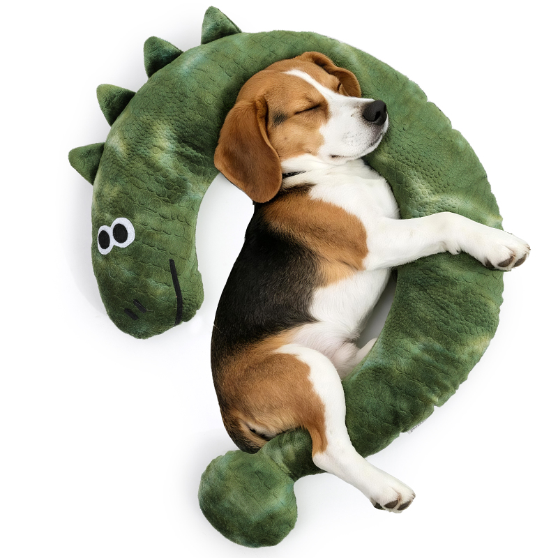 Almohada para perros, cojín suave en forma de U para cachorros y perros pequeños, soporte para cabeza y cuello
