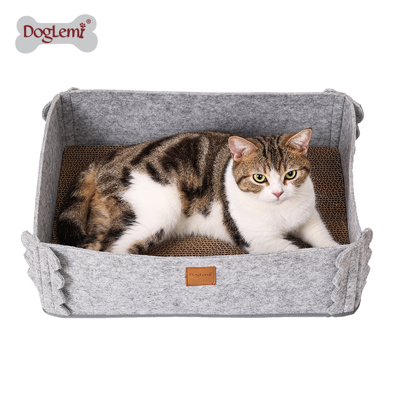 Afilador de garra de nido resistente al desgaste rascador de gato mágico corrugado tablero de rascado
