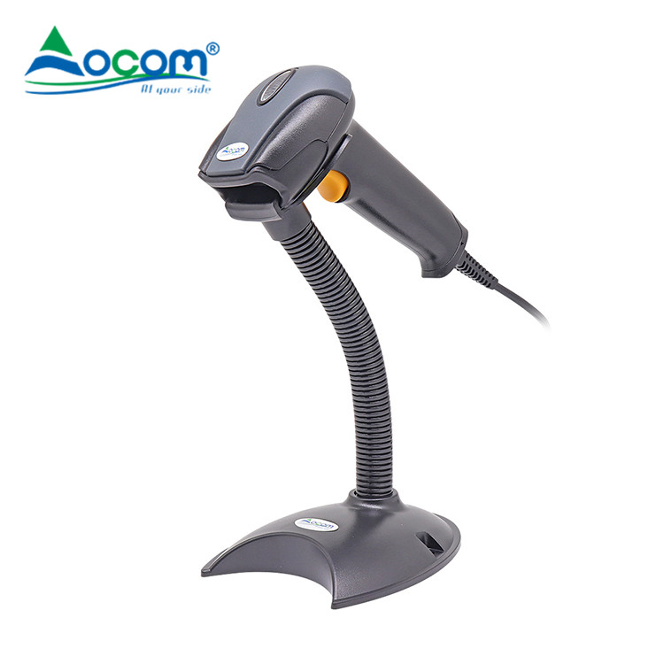 (OCBS-LA09) Lettore di codici scanner di codici a barre palmare con sensore automatico con cavo con supporto