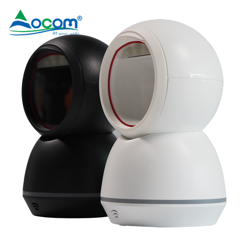 (OCBS-T208) Leitor de Código Qr Desktop Omnidirecional Leitor de Código de Barras 2D Handfree