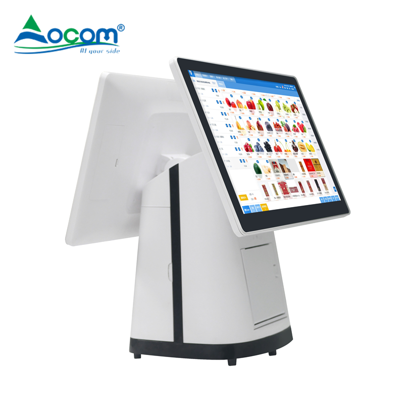 POS-L156 Écran principal de 15,1 pouces A Grade AndroidPOSMachines de caisse enregistreuse avec imprimante thermique 80MM intégrée pour restaurant