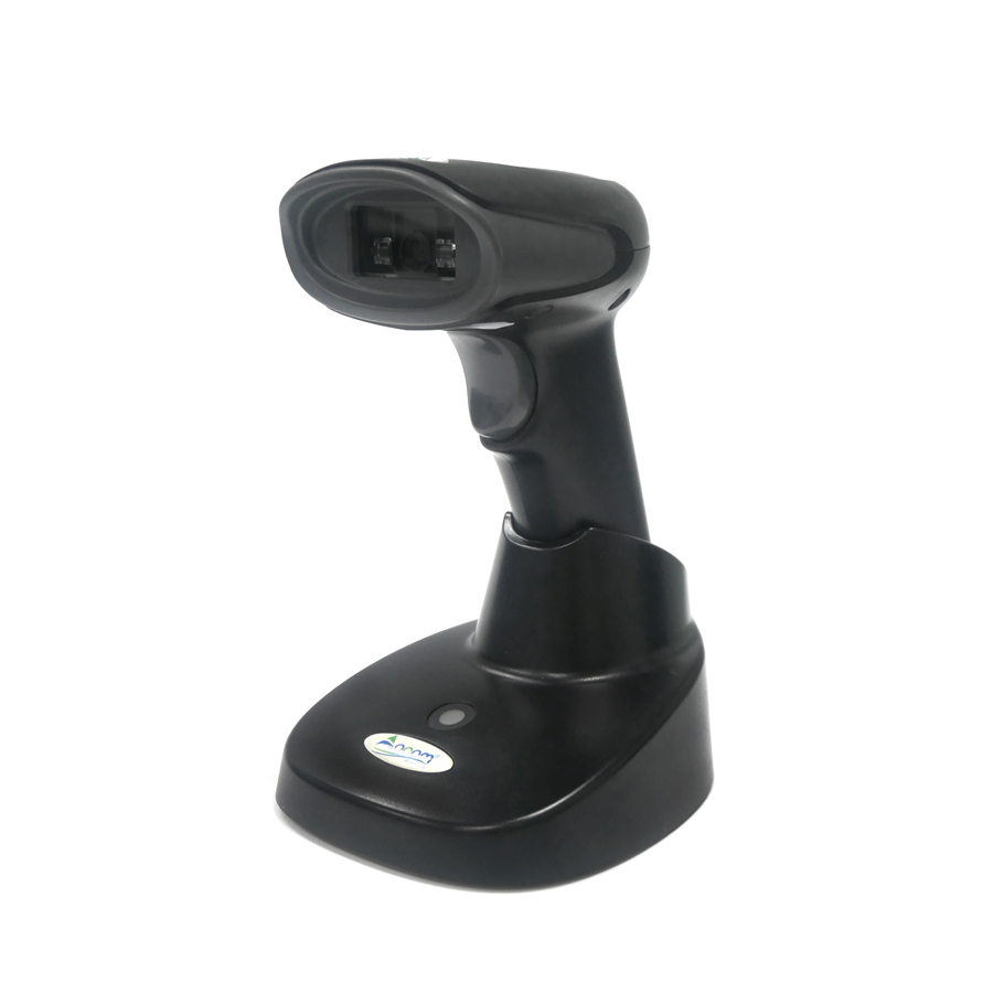 (OCBS-W239) 2.4G ή 2.4G με μπλε δόντι Ασύρματο 2D QR Barcode Scanner με βάση