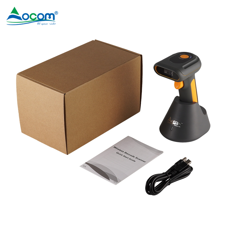 Code à barres sans fil 2D de conception ergonomique et scanner de code Qr pour le paiement mobile