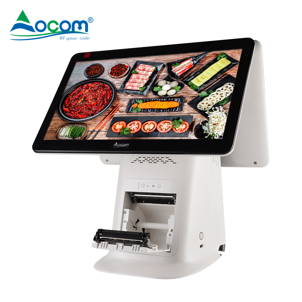 15.6 15.1 Inch All In One Touch POS Terminal I3 I5 processor thermal printer built in for option