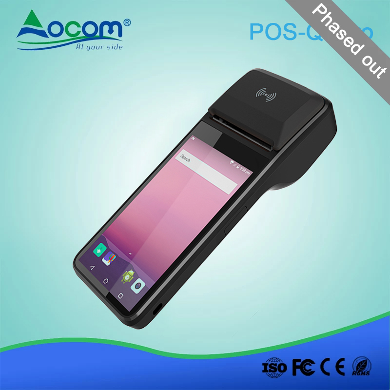 (POS-Q9Pro) 5,0-inch HD IPS-scherm Android 11 draagbaar Ultradun POS Terminal met 58 mm thermische printer, scanner, NFC, camera en luidspreker