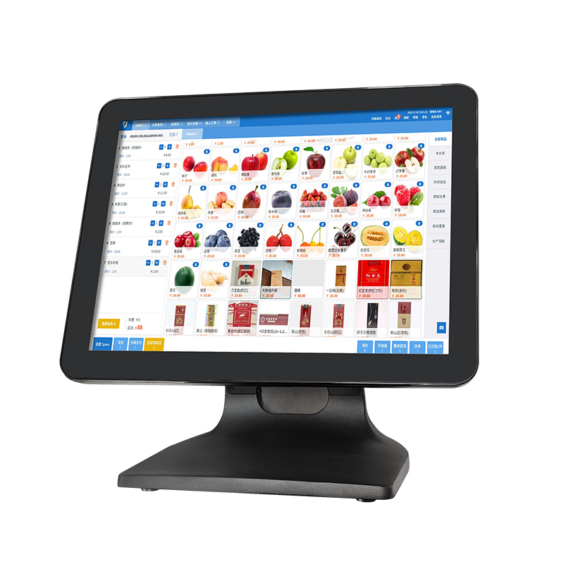 (POS-1519B)Desktop mit großem 15,1-Zoll-Touchscreen-Kassensystem, Registrierkasse, Windows-Kassensoftware