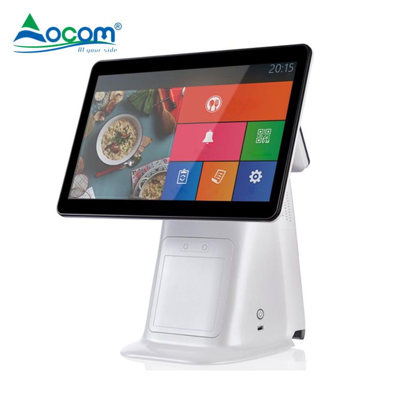Sistema Windows baseado em máquina de emissão de bilhetes 15.6 com impressora VFD MSR NFC máquina de ponto de venda