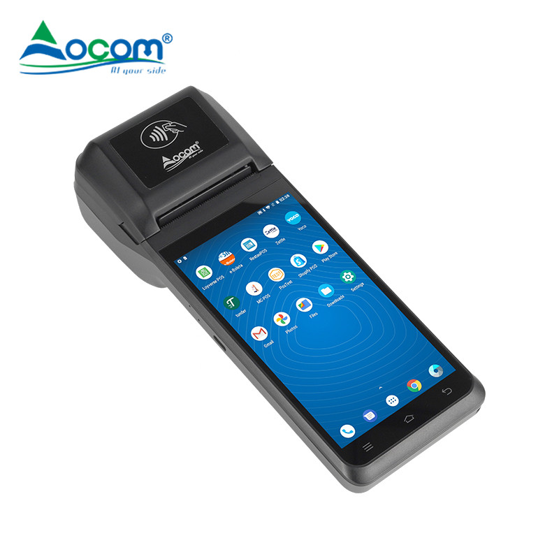 5,5-дюймовый портативный Android 8 12 POS Терминал с термоэтикеткой и чековым принтером для розничного магазина