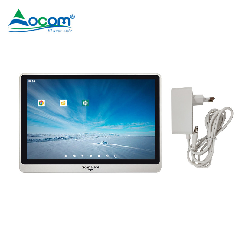 OCOM Windows Android 10.1 POS-Terminal Kapazitiver Touch-Preisprüfer mit 2D-Barcode-Scanner