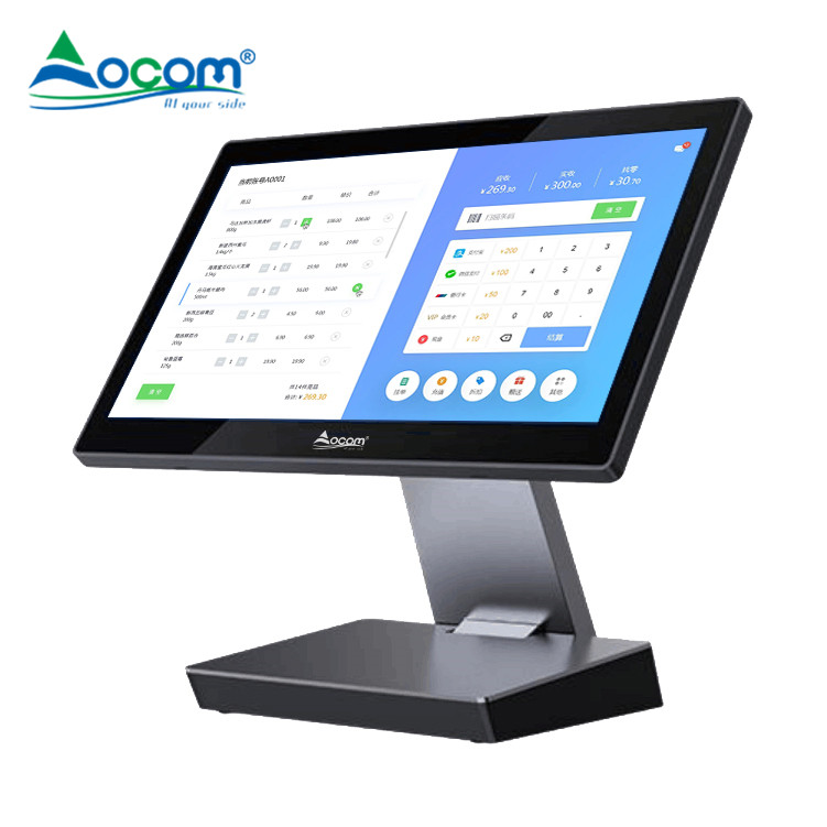 Pos Fabricante 15.6Inch Windows Android Alumínio Pos Hardware Soluções de Varejo Pos System De Venta Punto