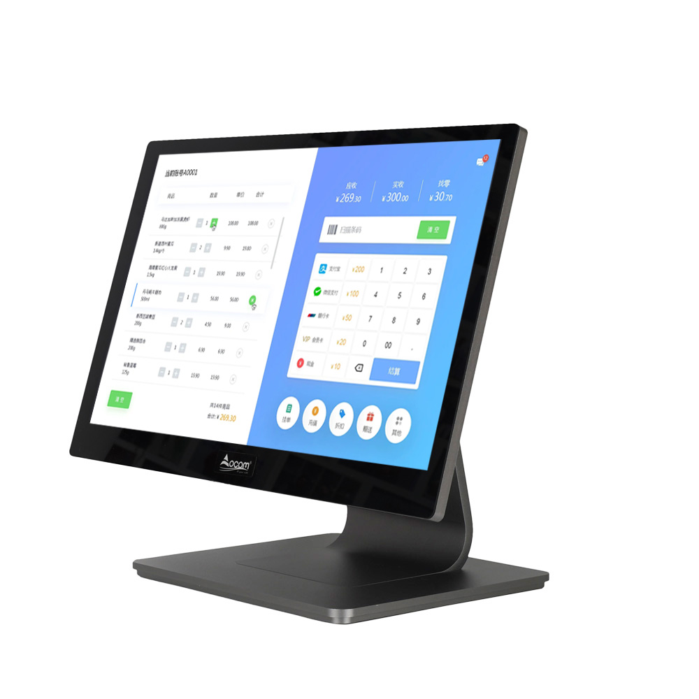 (POS-1562) 15,6-inch Windows/Android superslank gegoten aluminium capacitief touchscreen alles-in-één POS Systeem