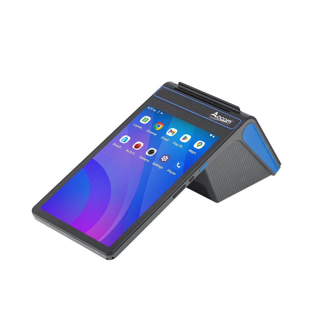 (POS-T8 e T8R) Terminal de pagamento NFC portátil de 8 '' Loja de varejo Caixa registradora Loteria Sistema de loteria POS Máquina com Impressora