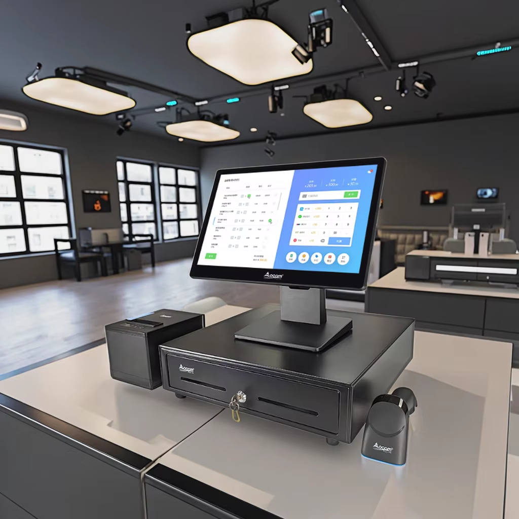 OCOM Brand POS Machine Windows System with Ultra-thin 10.5mm Thickness Screen Body