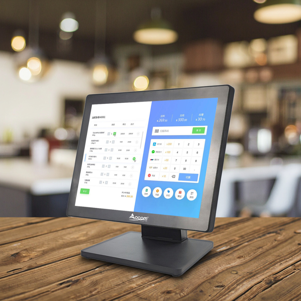 POS-1513 Windows 10/11 Touch Screen Caixa de caixa Melhor tudo em um sistema POS para restaurante