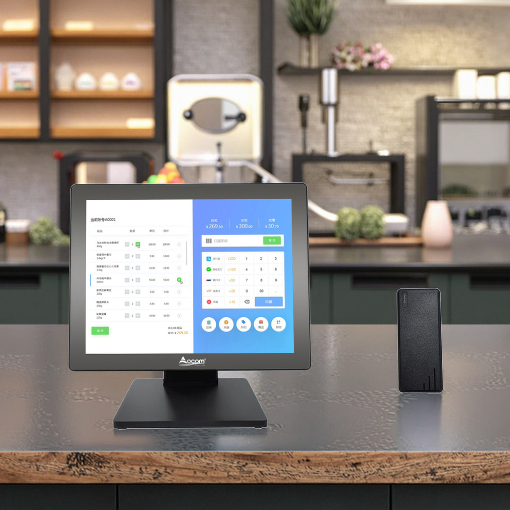 OCOM POS-1513 15 بوصة معدنية حامل اللمس حلول نقاط نقاط السوبر ماركت السوبر ماركت