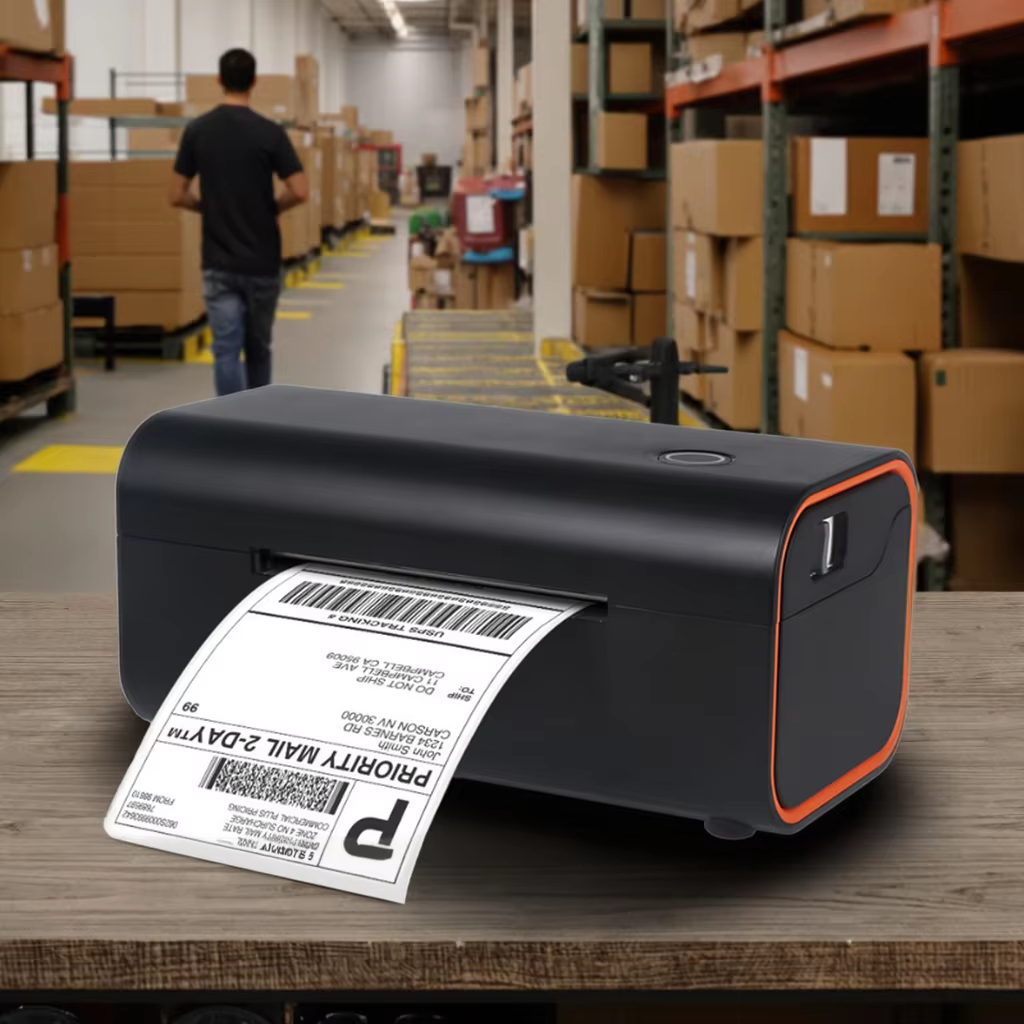 Bluetooth-Thermoetikettendrucker, kabelloses 4x6-Etikett für Versandpakete