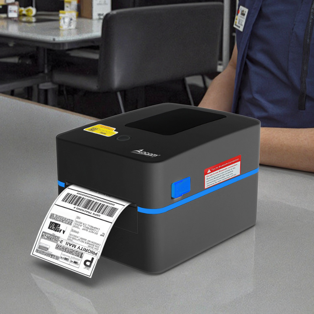 4 Inch Thermal Label Printer Barcode Shipping Printer High Speed USB for Warehouse and E-commerce