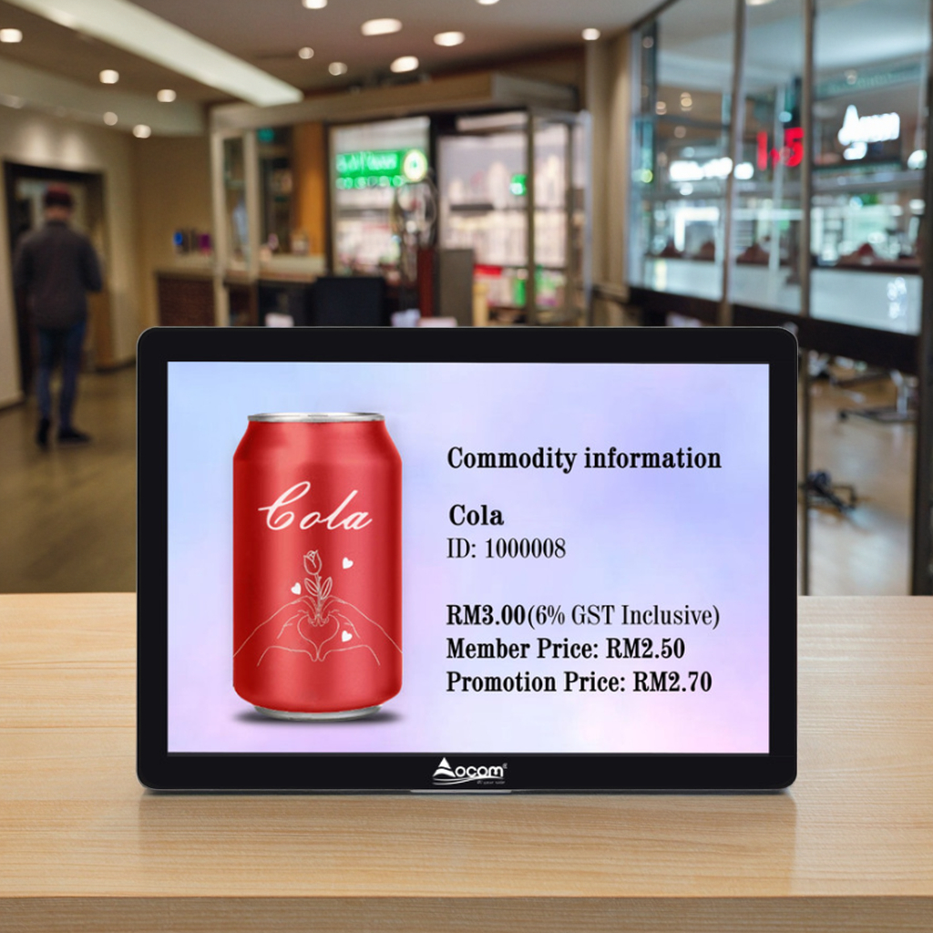 OCPC-002-A OCOM Android 11 Wall Tablet PriceChecker 10.1 Inch Touch Screen Price Checker