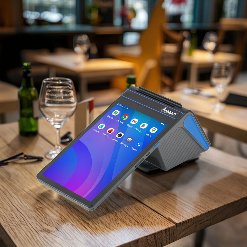 Android χειρός 8 ιντσών  POS Τερματικός εκτυπωτής αποδείξεων θερμικής ετικέτας 3 GB/16 GB (58/80 mm) για σούπερ μάρκετ